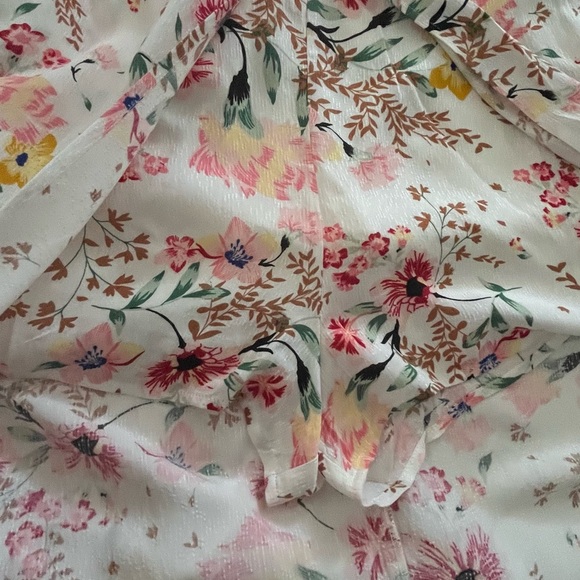 GB Floral V-Neck Romper Maxi Dress L - Picture 9 of 15